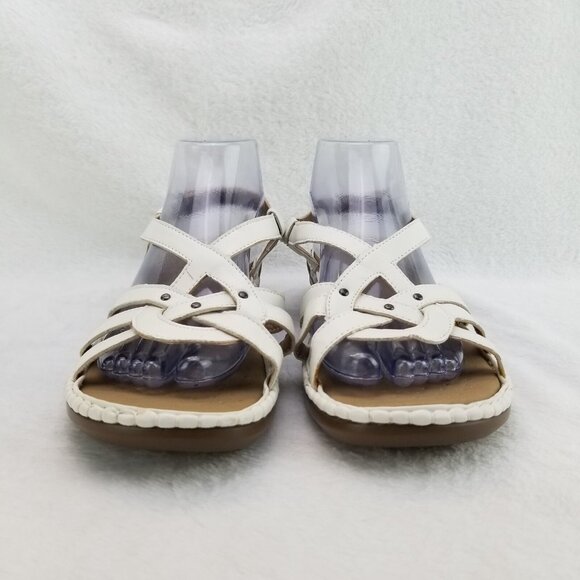 ✅Studio Works SW-PITCH White Strappy Slingback Sandals/Shoe Womens 9.5M STAINING - Picture 5 of 14